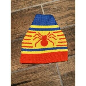 Vtg Wool Beanie Smiley SPIDER Striped Ski Snowboard Winter Retro 80s Sparks, NV